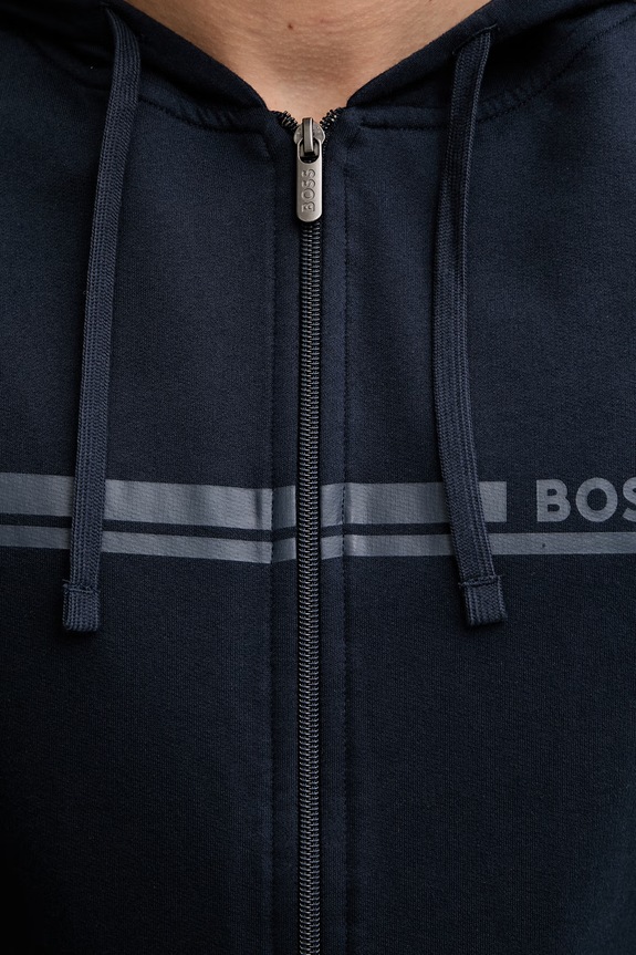 BOSS bluza lounge męska bawełniana Authentic Jacket H 50554785 granatowy