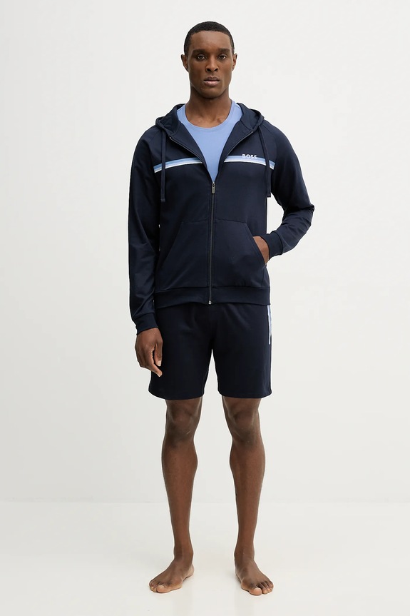 BOSS μπλούζα lounge ανδρική βαμβακερή Authentic Jacket H 50554785 σκούρο μπλε SS26