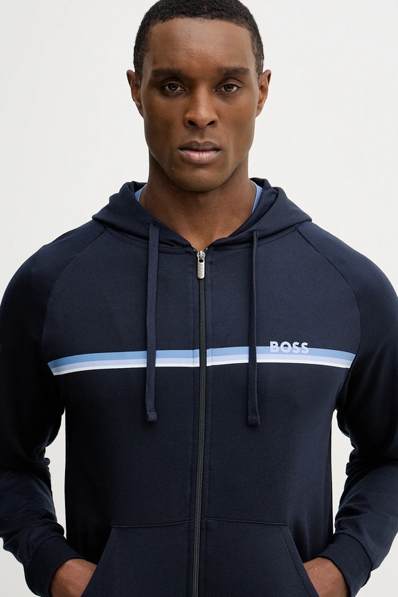 BOSS μπλούζα lounge ανδρική βαμβακερή Authentic Jacket H σκούρο μπλε 50554785