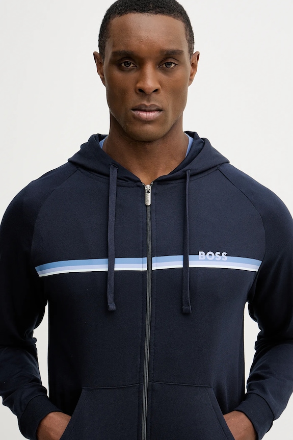 BOSS μπλούζα lounge ανδρική βαμβακερή Authentic Jacket H σκούρο μπλε 50554785