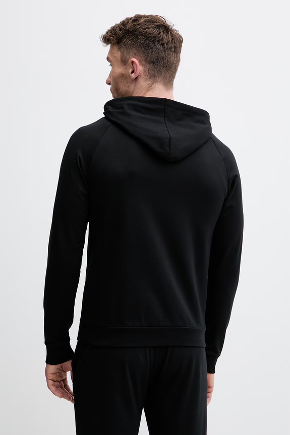 Одежда BOSS кофта loungwear для мужчин из хлопка Authentic Jacket H 50554785 чёрный