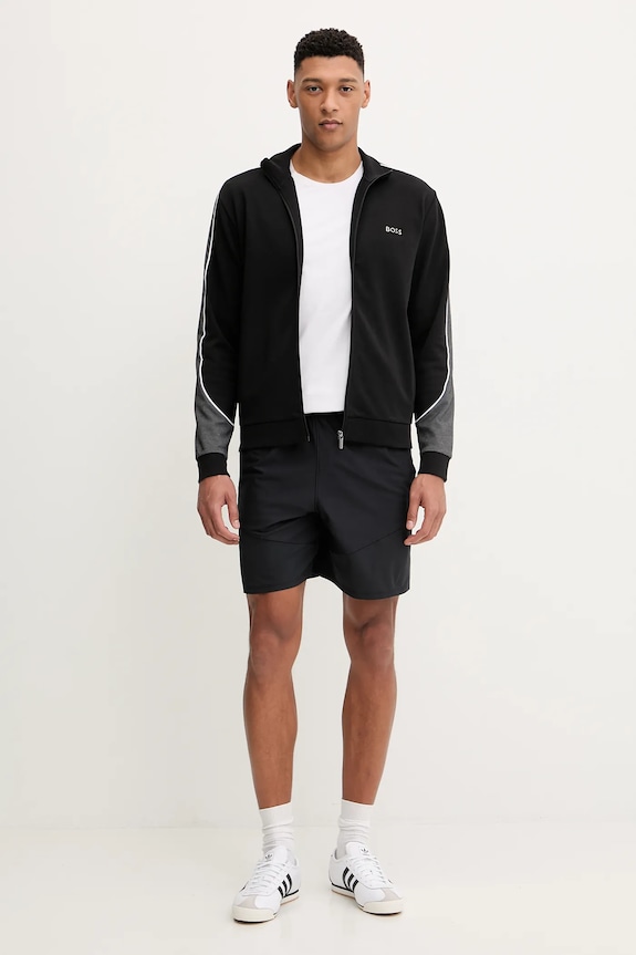 Μπλούζα BOSS Tracksuit Jacket 50554793 μαύρο SS26