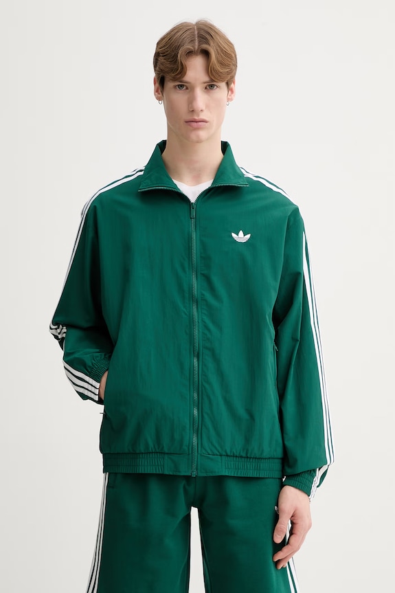 adidas Originals geacă Firebird cu captuseala verde KC8018