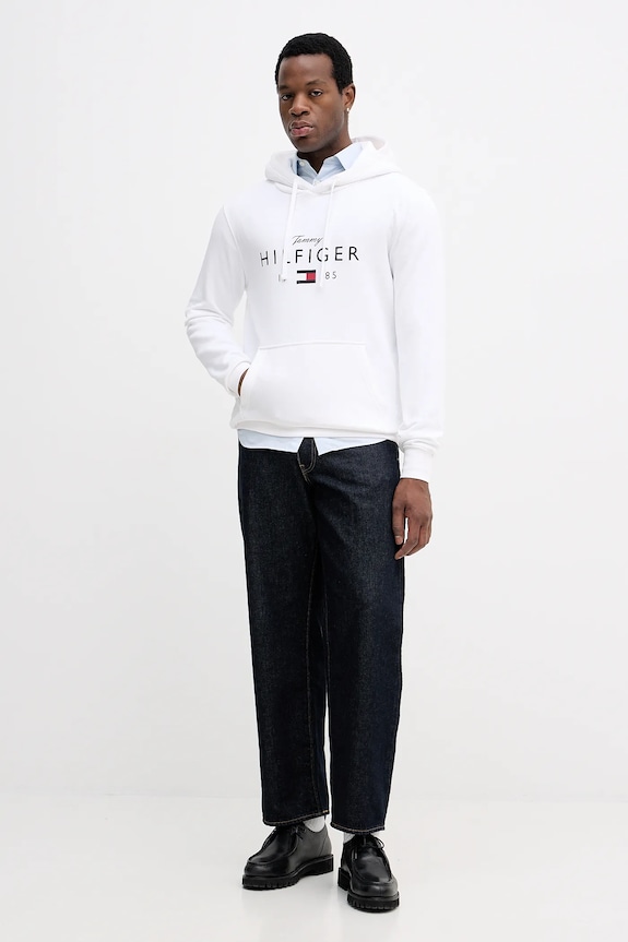 Mikina Tommy Hilfiger MW0MW41427 bílá SS26