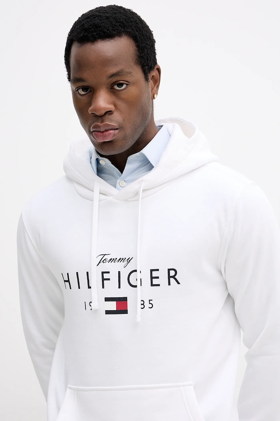 Mikina Tommy Hilfiger bílá MW0MW41427