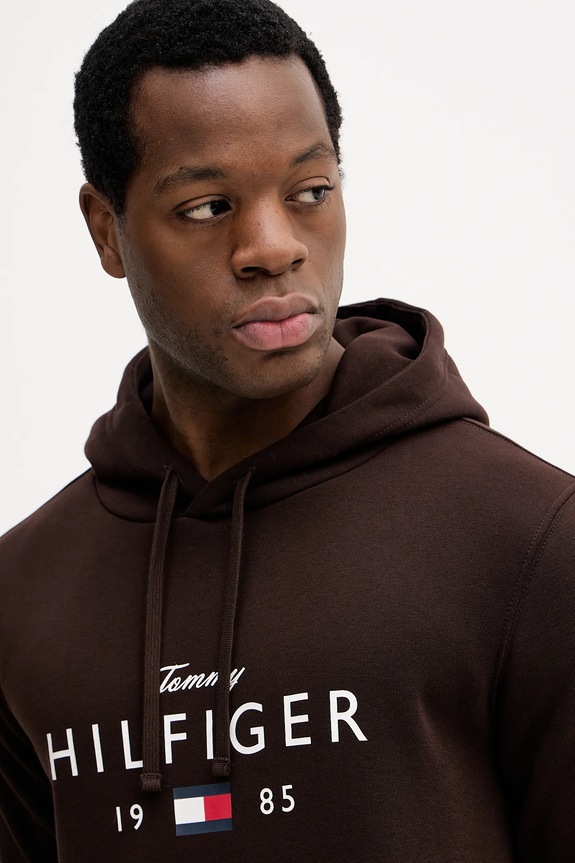 Μπλούζα Tommy Hilfiger καφέ MW0MW41427