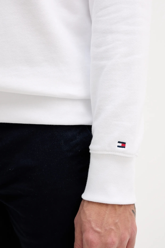 Bavlněná mikina Tommy Hilfiger MW0MW41428 bílá