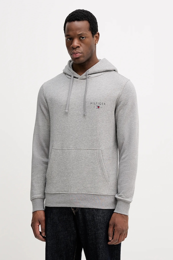 Μπλούζα Tommy Hilfiger με κουκούλα γκρί MW0MW41429