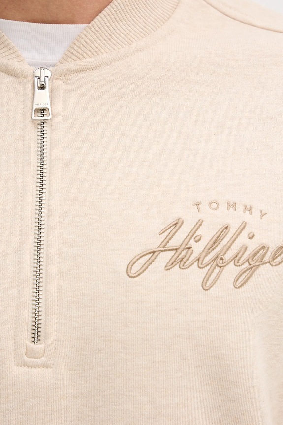 Bavlnená mikina Tommy Hilfiger MW0MW41432 béžová