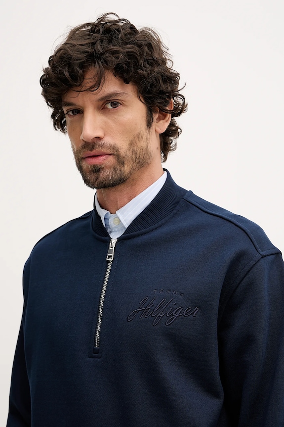 Oblečenie Bavlnená mikina Tommy Hilfiger MW0MW41432 tmavomodrá