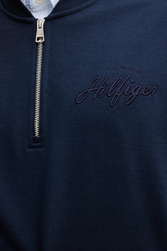 Bavlnená mikina Tommy Hilfiger tmavomodrá MW0MW41432