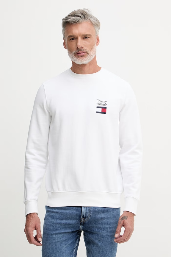 Tommy Hilfiger mikina pánska biela MW0MW42778