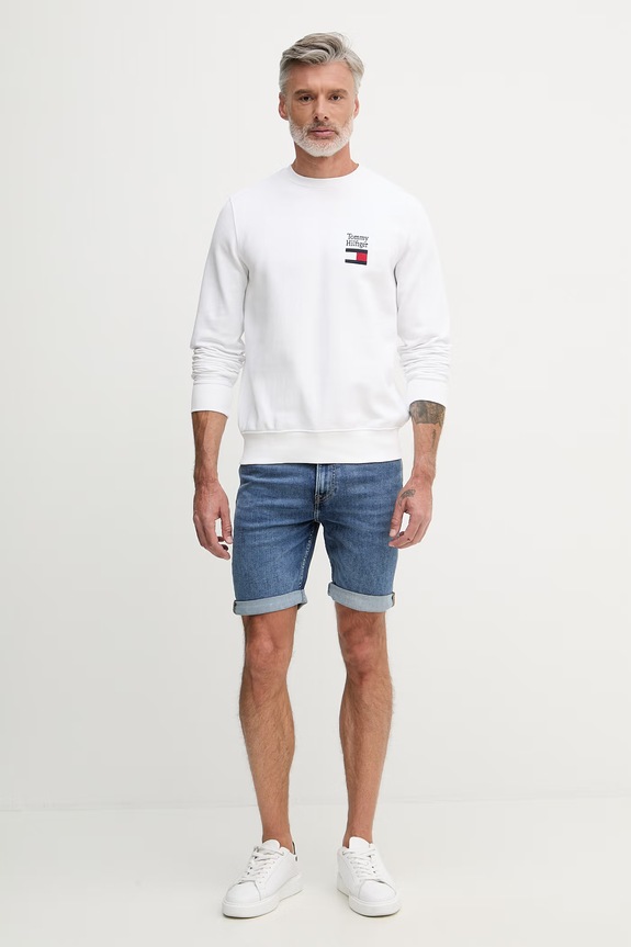 Tommy Hilfiger mikina pánska MW0MW42778 biela SS26