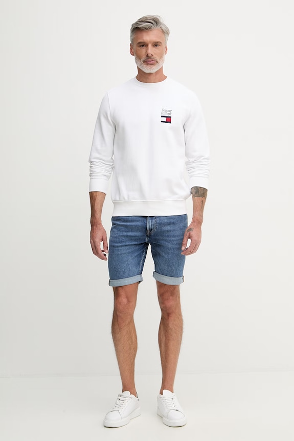Tommy Hilfiger mikina pánska MW0MW42778 biela SS26