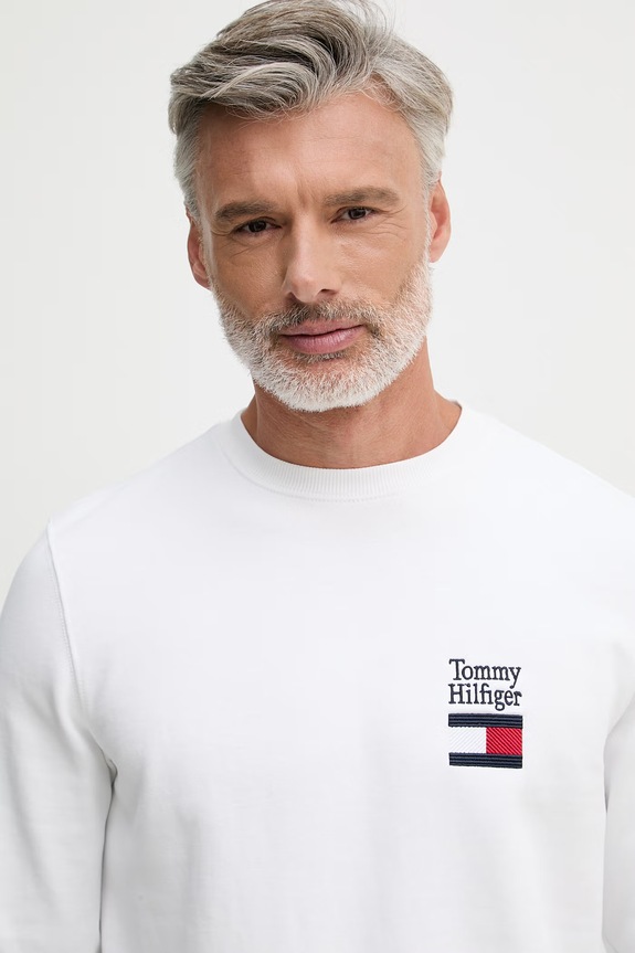 Tommy Hilfiger mikina pánska biela MW0MW42778
