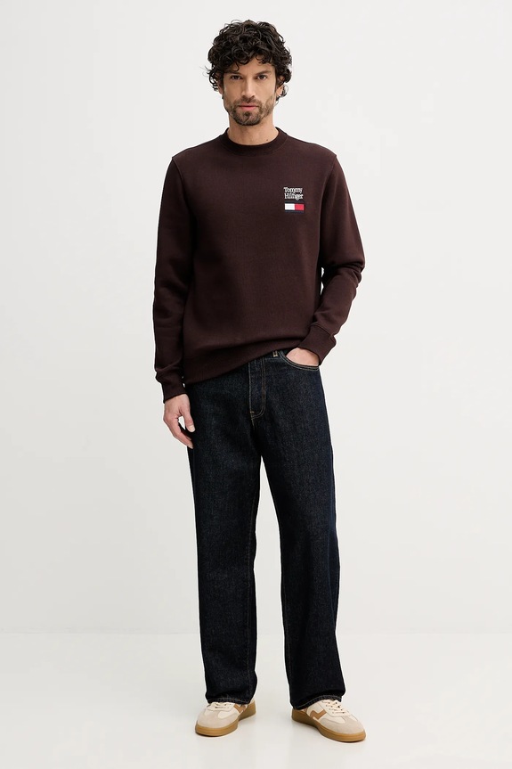 Tommy Hilfiger bluza męska MW0MW42778 brązowy SS26