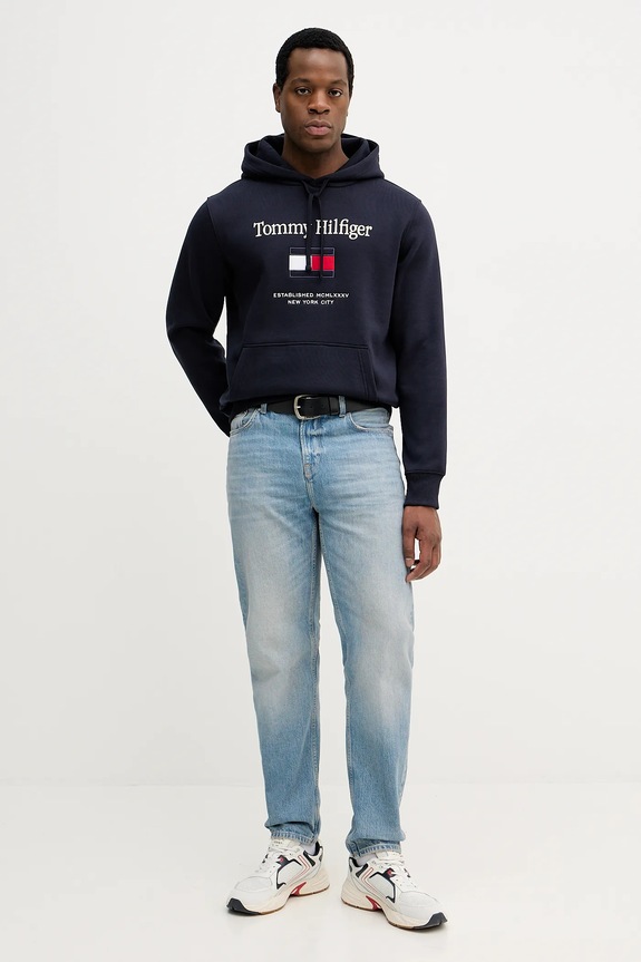 Μπλούζα Tommy Hilfiger MW0MW42735 σκούρο μπλε SS26