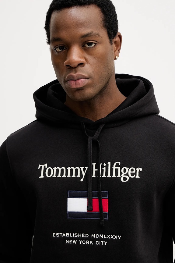 Μπλούζα Tommy Hilfiger μαύρο MW0MW42735