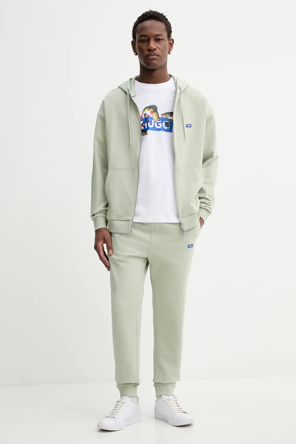 Hugo Blue hanorac de bumbac Nadarasi 50539895 verde SS26