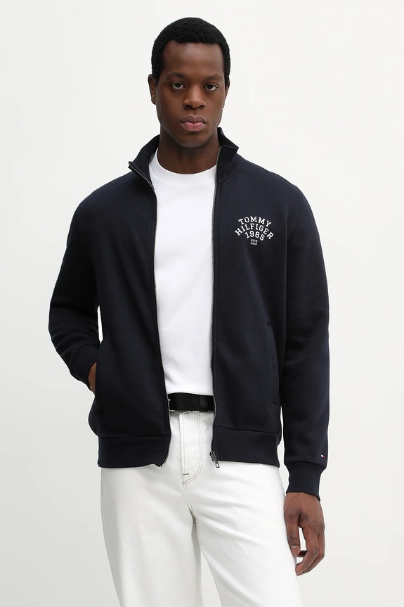 Μπλούζα Tommy Hilfiger στάμπα σκούρο μπλε MW0MW41425