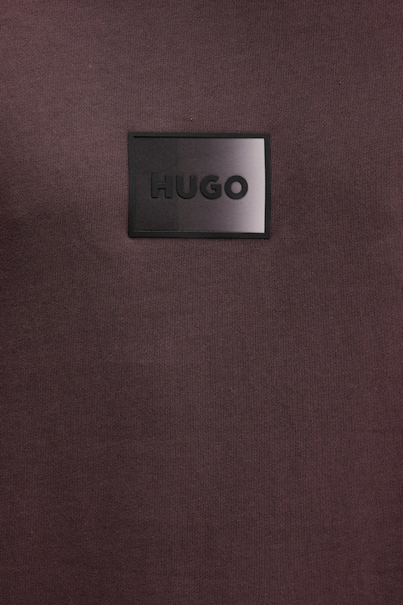 Bavlnená mikina HUGO Danotop 50553134 burgundské