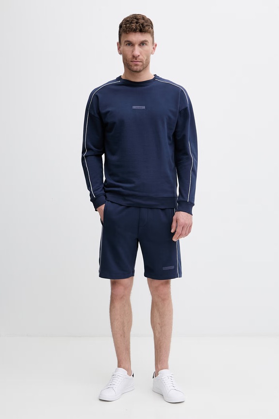HUGO кофта для мужчин из хлопка с эластаном PALO SWEATSHIRT 50556998 тёмно-синий SS26
