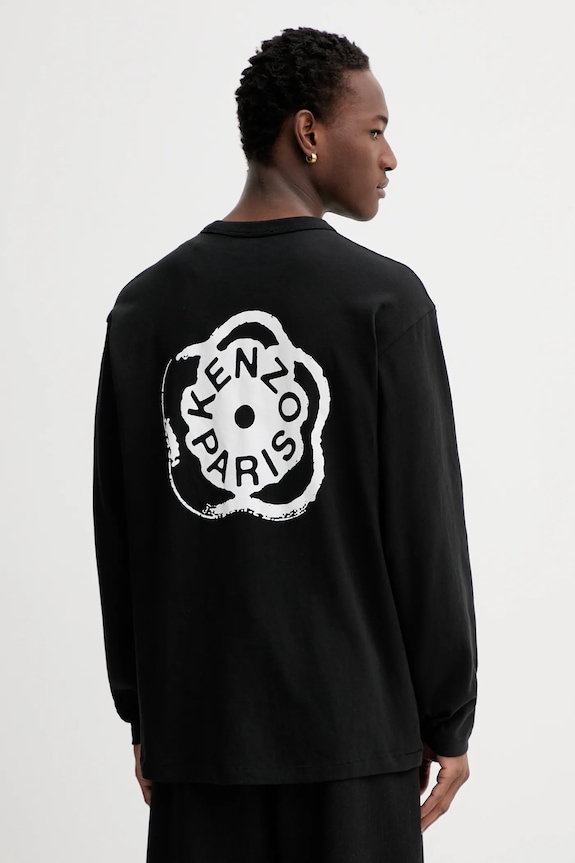 Îmbrăcăminte Kenzo longsleeve din bumbac FG55TL3024SK negru