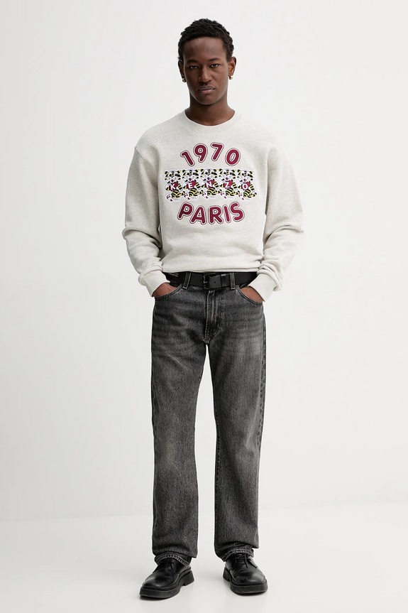 Kenzo hanorac de bumbac FG55SW2064MJ gri SS26