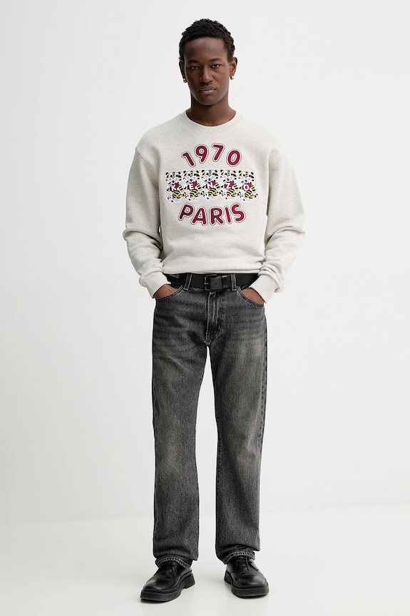 Kenzo hanorac de bumbac FG55SW2064MJ gri SS26