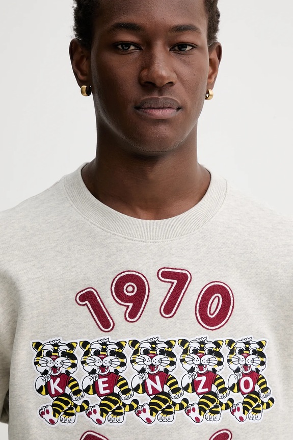 Kenzo hanorac de bumbac gri FG55SW2064MJ