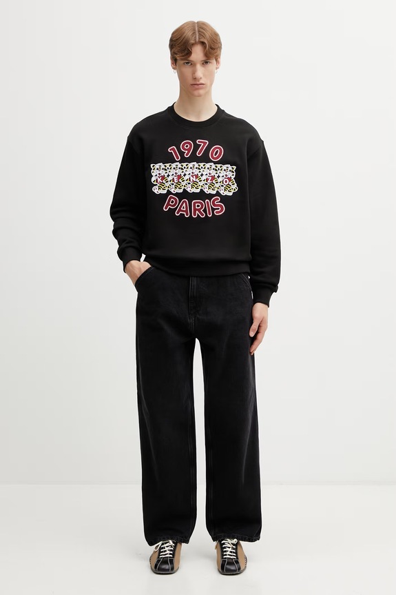 Kenzo bluza męska bawełniana FG55SW2064MJ czarny