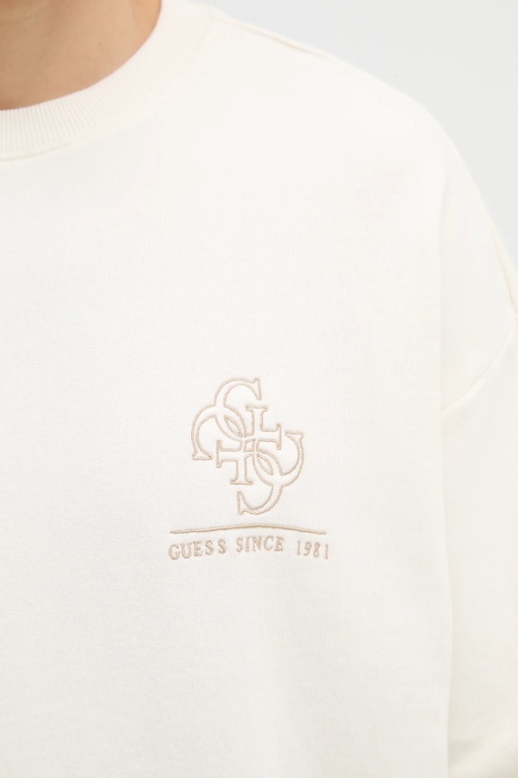 Βαμβακερή μπλούζα Guess M6RQ41.K68I4 μπεζ