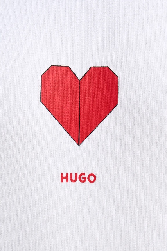 HUGO felpa in cotone Dalentinos 50554025 beige
