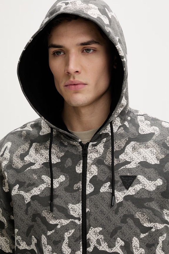 Βαμβακερή μπλούζα Guess CHAYTON γκρί Z6RQ04.K9YI1