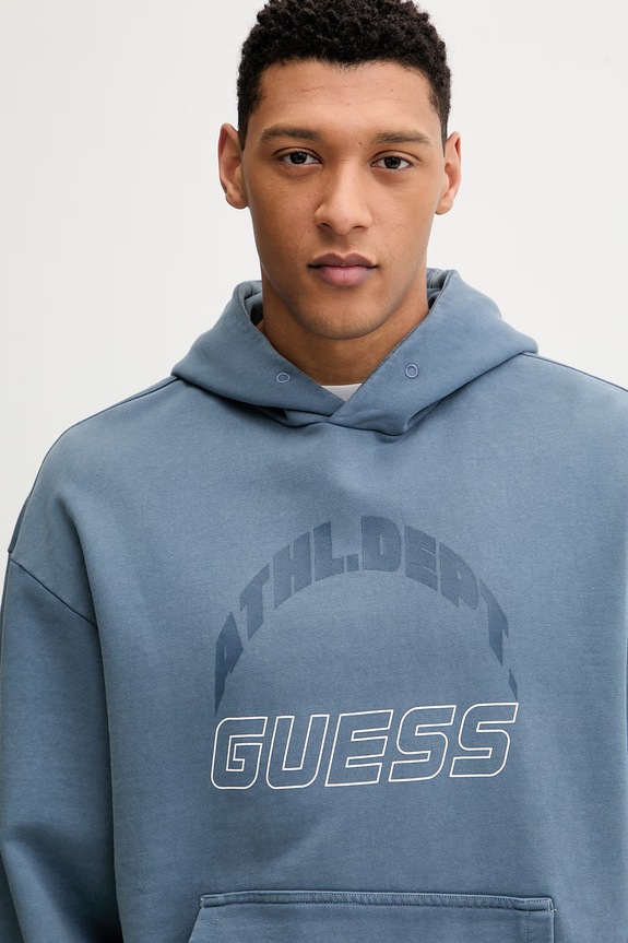 Памучен суичър Guess NAWAT син Z6RQ10.KD371