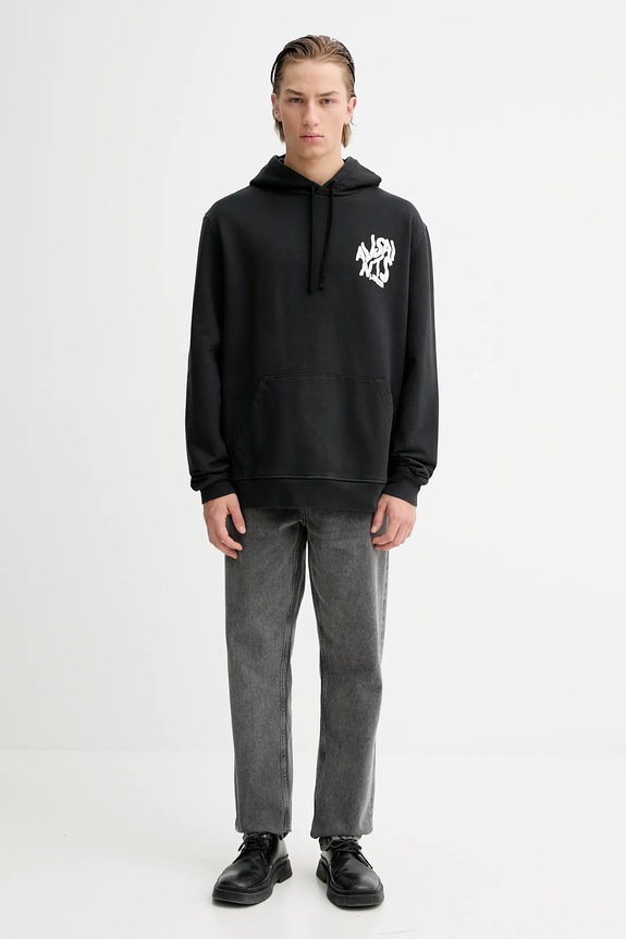 Хлопковая кофта AllSaints M059NB чёрный SS26