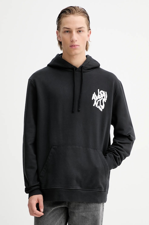 Одежда Хлопковая кофта AllSaints M059NB чёрный