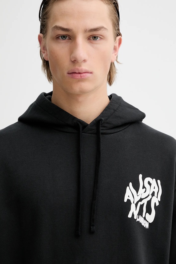 Хлопковая кофта AllSaints чёрный M059NB