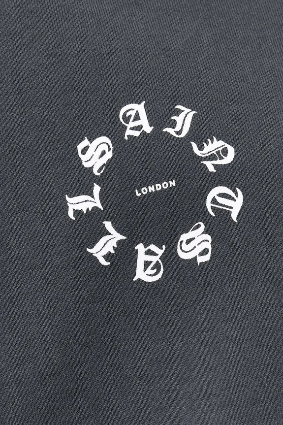 Βαμβακερή μπλούζα AllSaints M018ND μαύρο