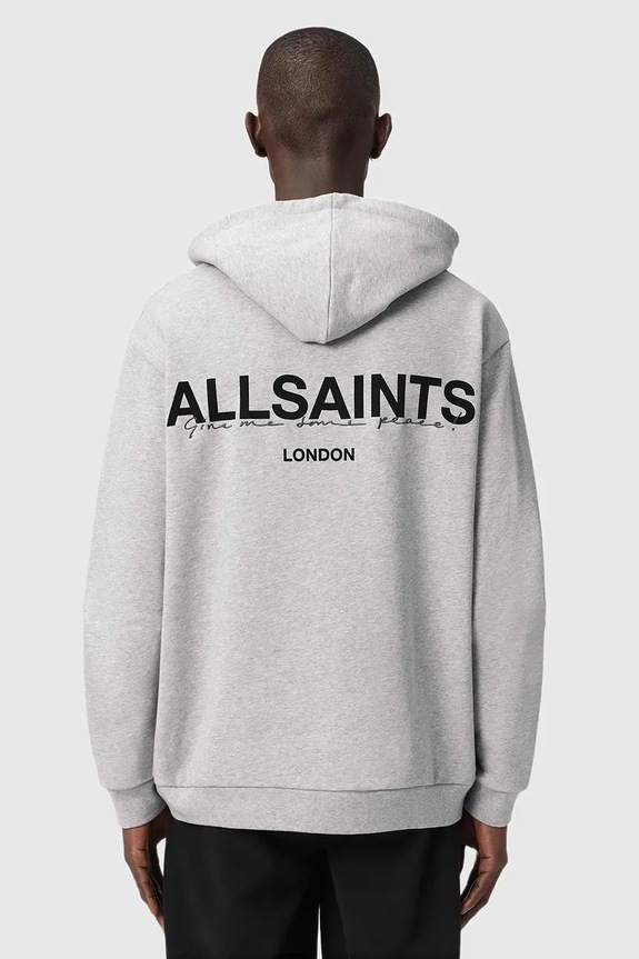 Βαμβακερή μπλούζα AllSaints M022ND γκρί SS26