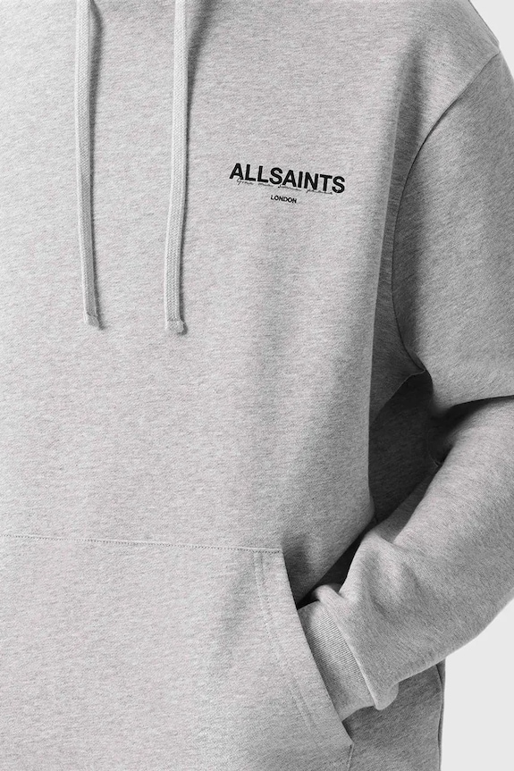 Βαμβακερή μπλούζα AllSaints M022ND γκρί