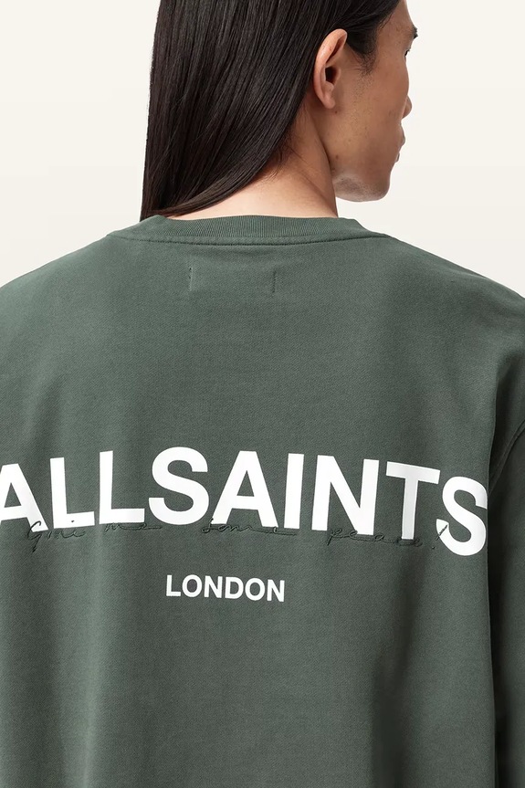 Ρούχα Βαμβακερή μπλούζα AllSaints M021ND πράσινο