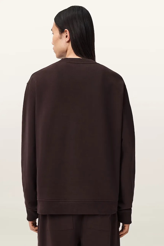 AllSaints hanorac de bumbac M016ND maro SS26