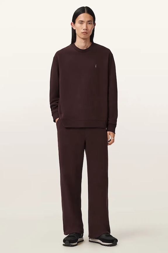 AllSaints hanorac de bumbac maro M016ND