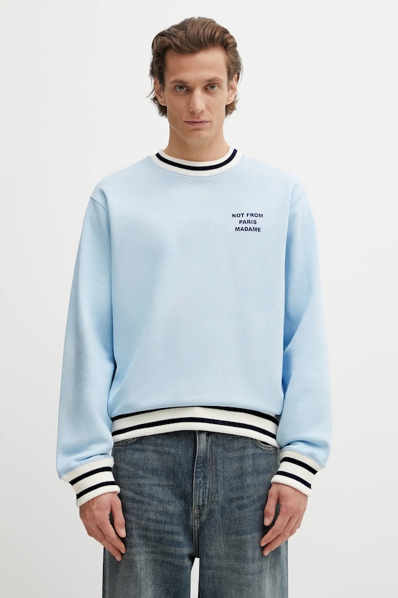 Drôle de Monsieur cotton sweatshirt Slogan Sport cotton blue J.SW140.CO127.LBE