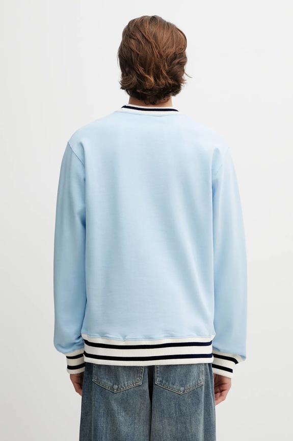 Clothing Drôle de Monsieur cotton sweatshirt Slogan Sport J.SW140.CO127.LBE blue