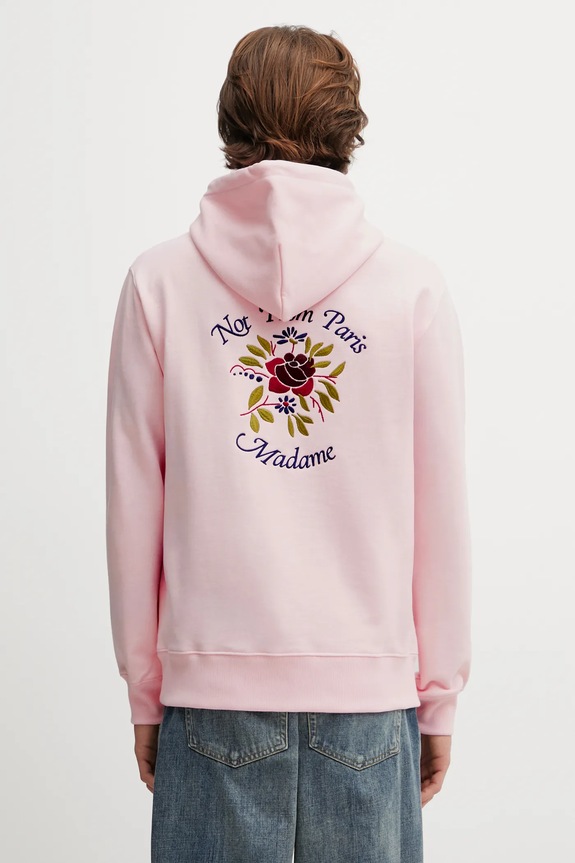 Oblečení Bavlněná mikina Drôle de Monsieur Hoodie Slogan Rose J.HO169.CO127.LPI růžová