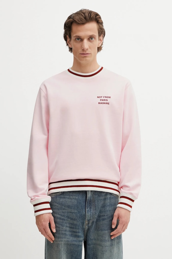 Drôle de Monsieur pamut melegítőfelső Slogan Sport pamut rózsaszín J.SW140.CO127.LPI
