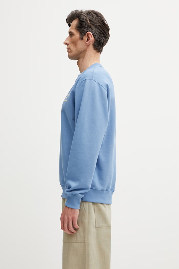 Drôle de Monsieur pulover ženski bombažen Le Sweatshirt Slogan K.SW149.CO127.ATBL modra SS26