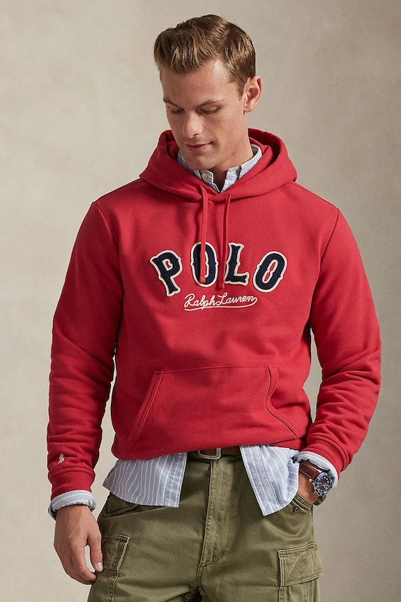 Polo Ralph Lauren bluza z kapturem czerwony 710P04872
